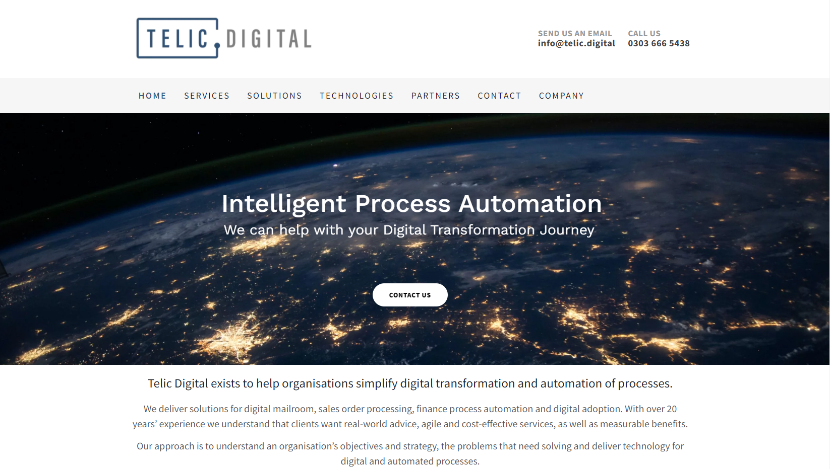 Telic Digital Website