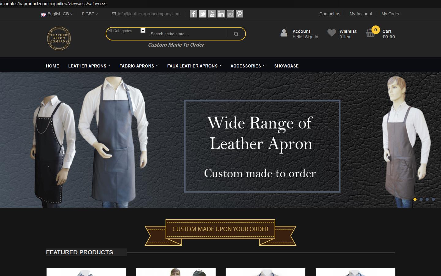 Leather Apron Company Website