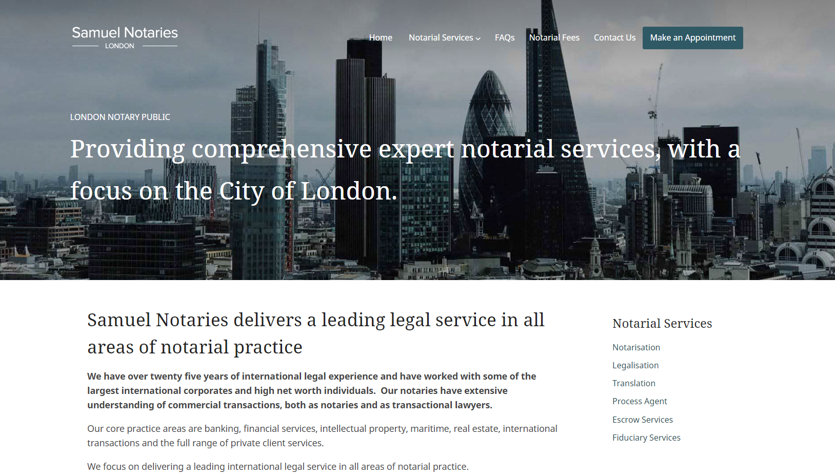 Samuel Notaries Website