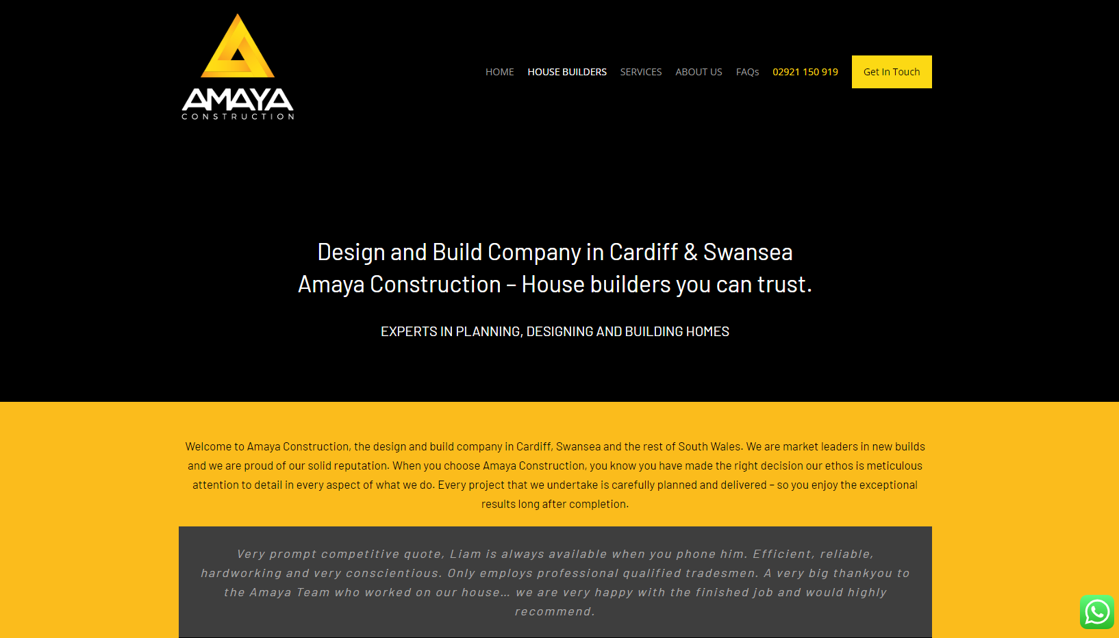 AMAYA CONSTRUCTION SOUTH WALES LTD Website