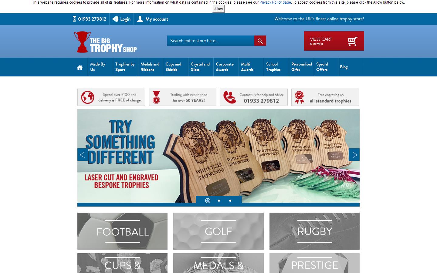 The Big Trophy Shop Website