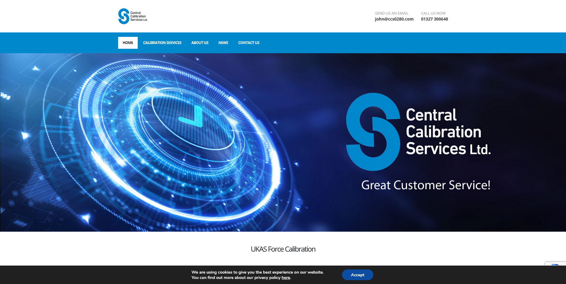 Central Calibration Services Ltd Website