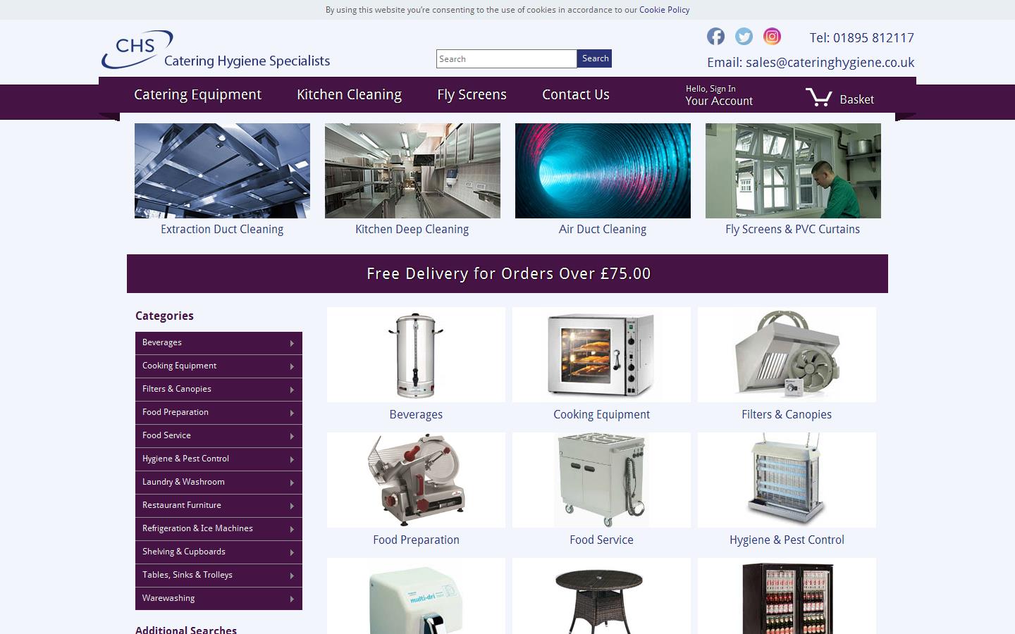 Catering Hygiene Specialists Ltd Website