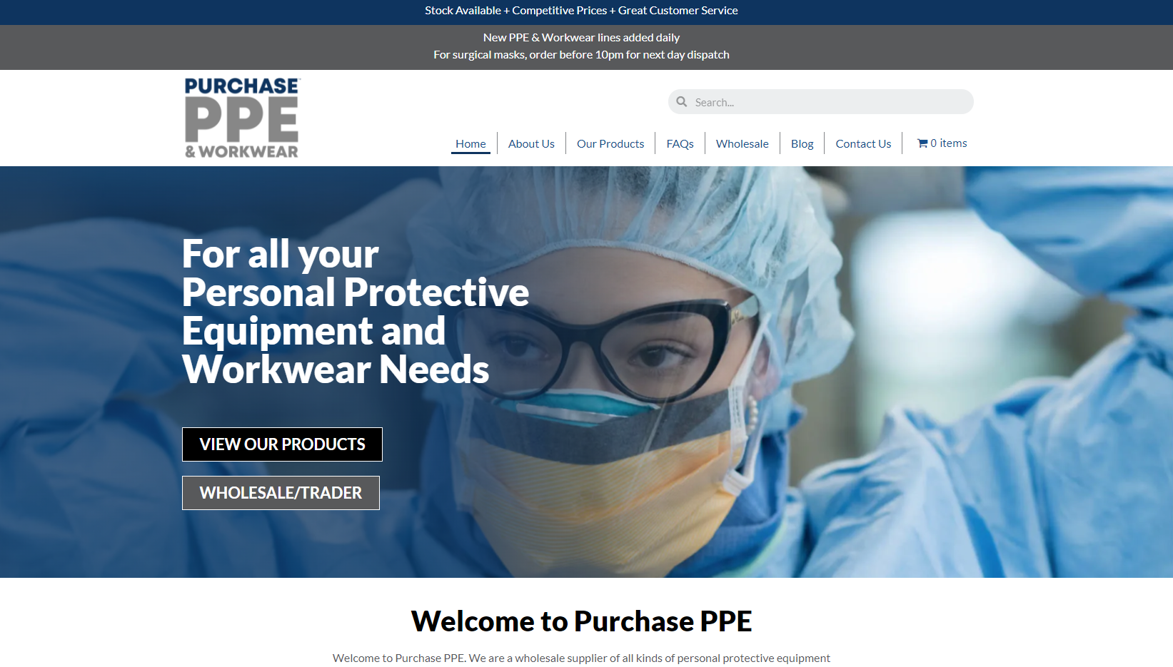 Purchase PPE Website