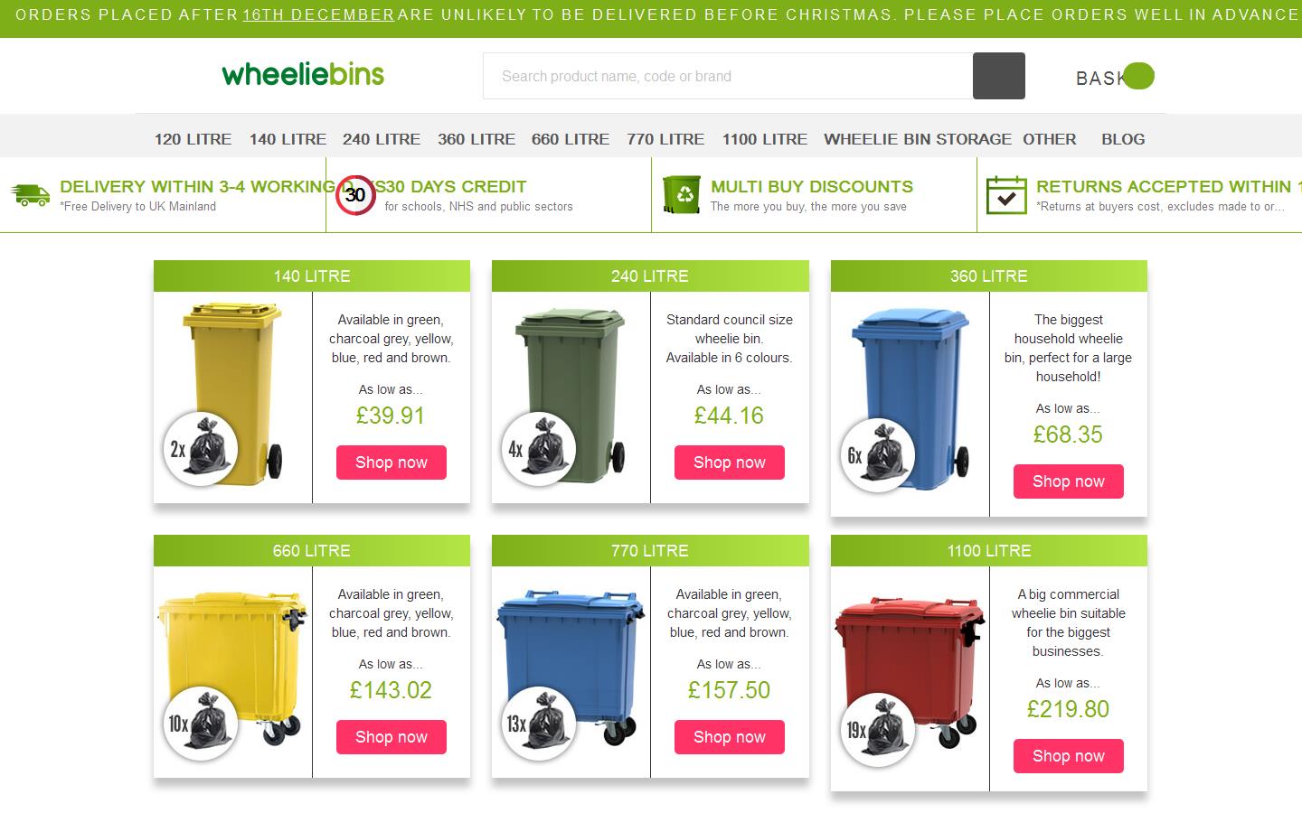 Wheelie Bins Website