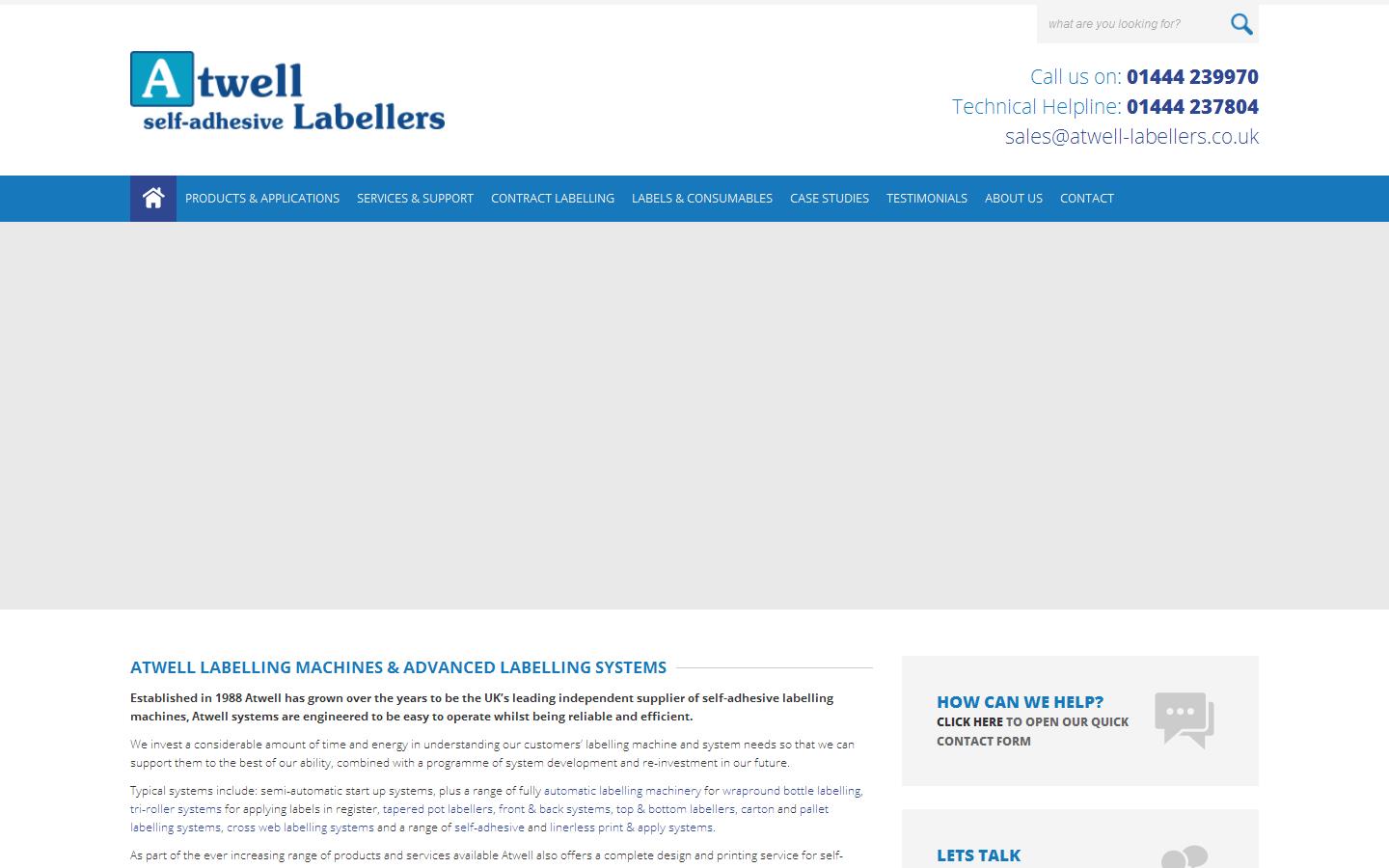 Atwell Self Adhesive Labellers Website