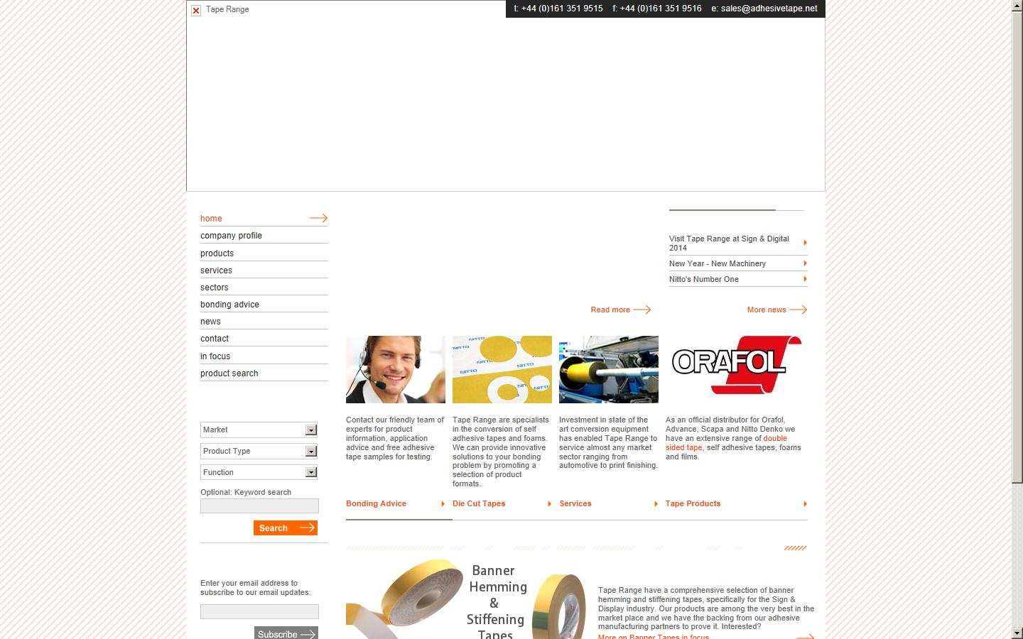 Tape Range Distributors Ltd Website