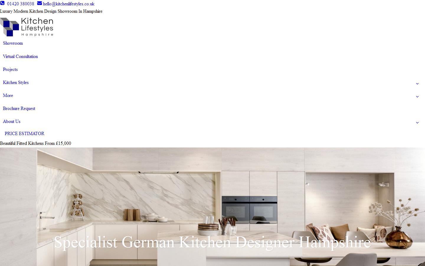 Kitchen Lifestyles Hampshire Website