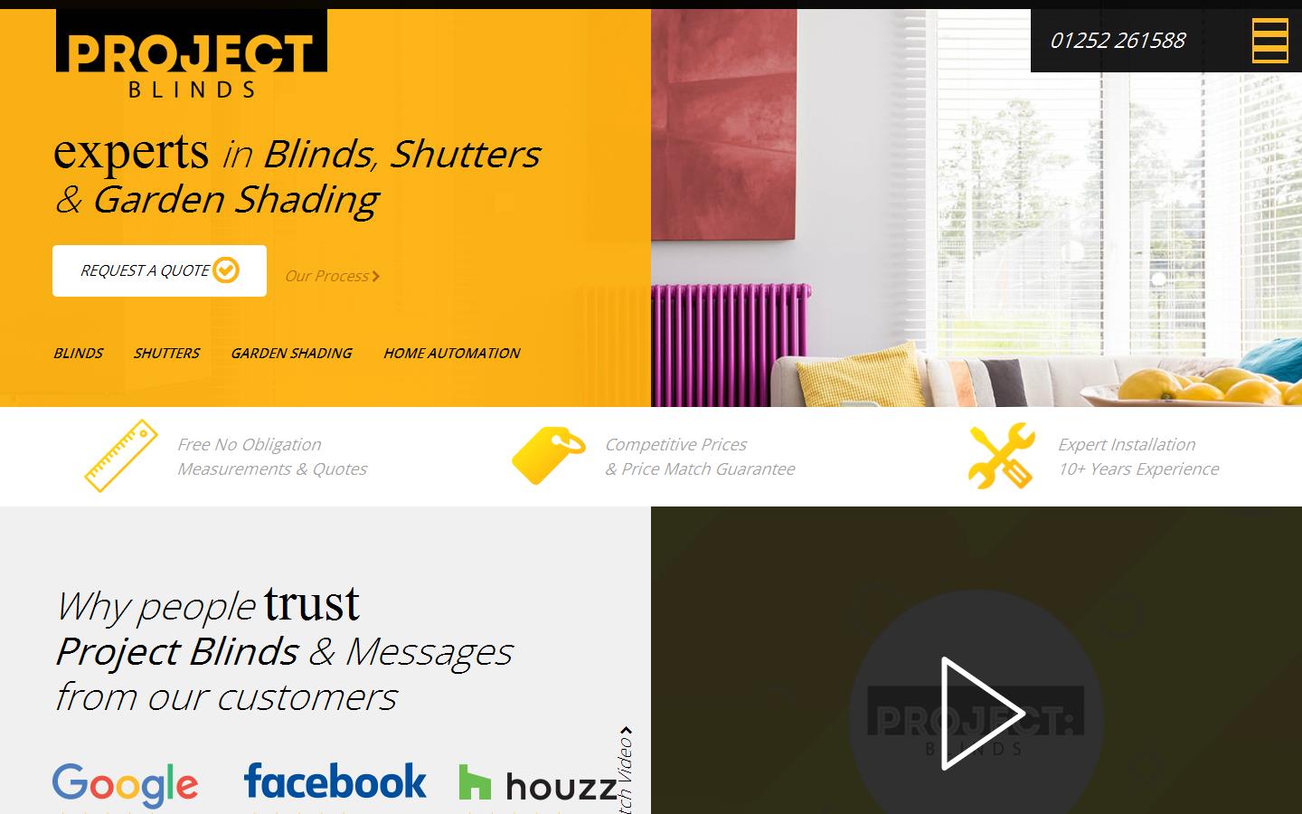 Project Blinds Ltd Website