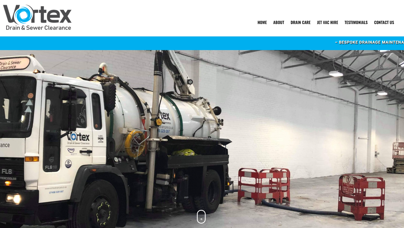 Vortex Drain Care Ltd Website