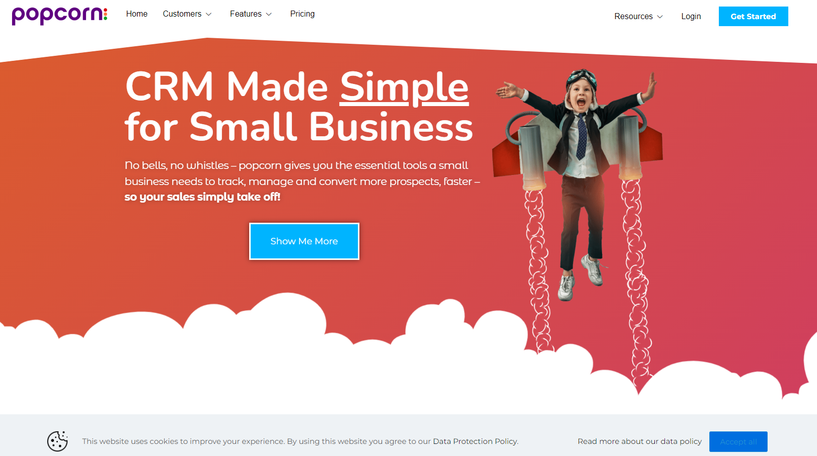 Popcorn CRM & Lead Management Website