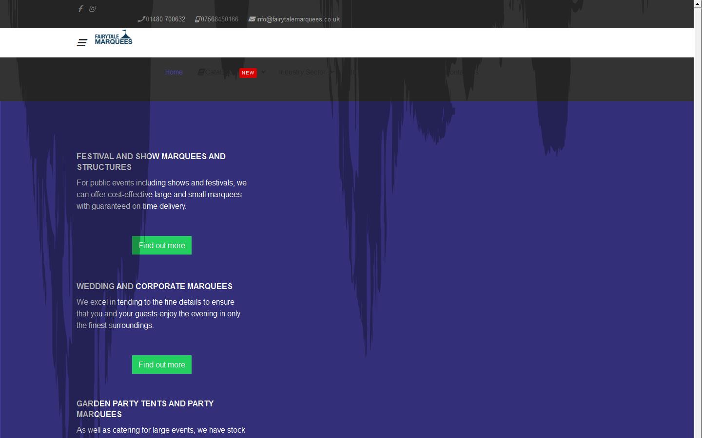 Fairytale Marquees Website