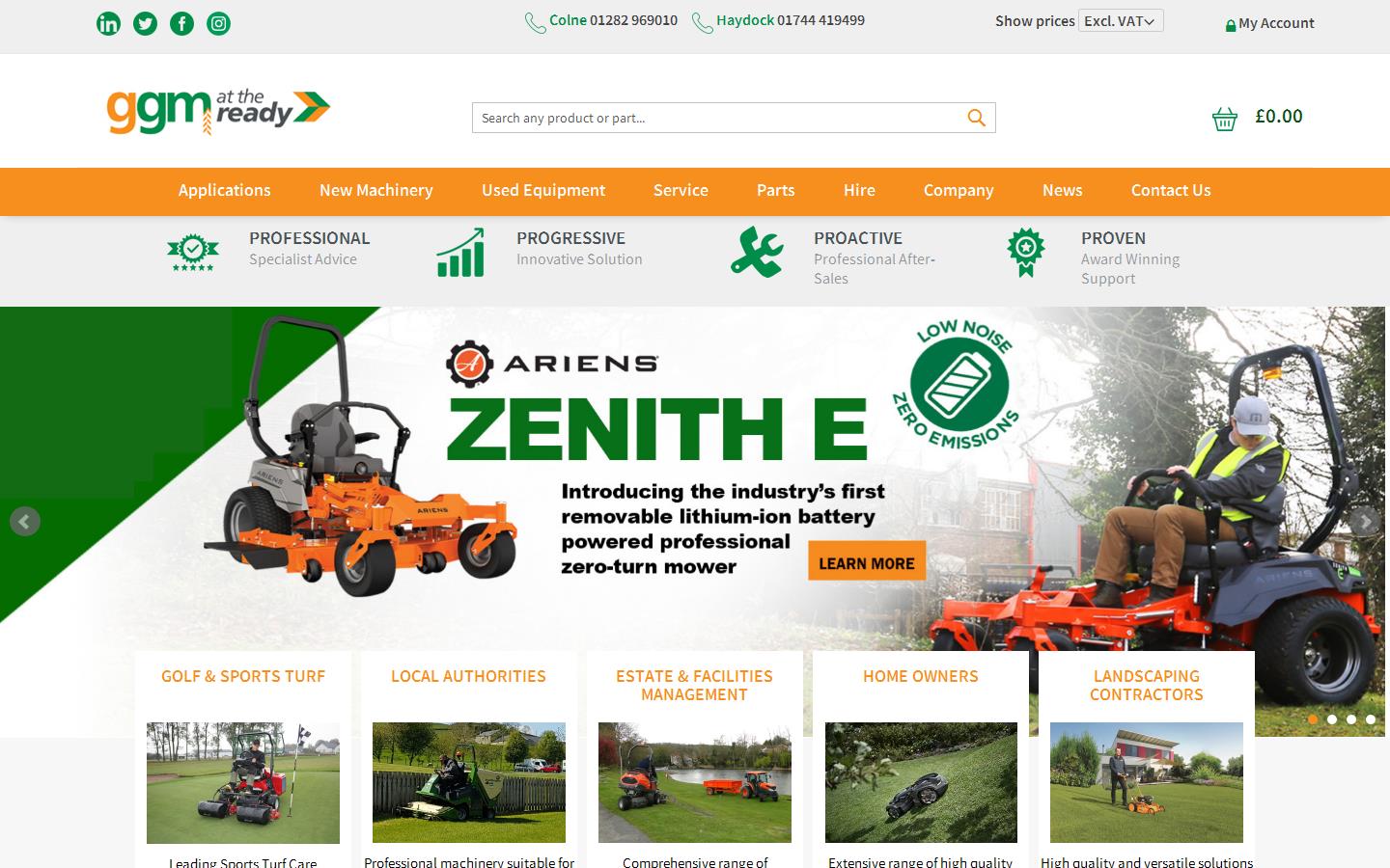 Gibsons Garden Machinery Ltd Website