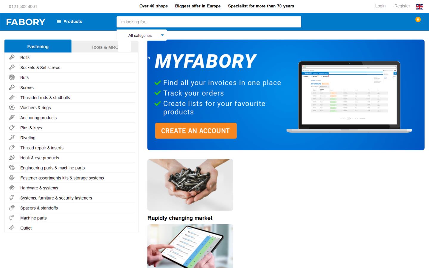 Fabory UK Ltd Website
