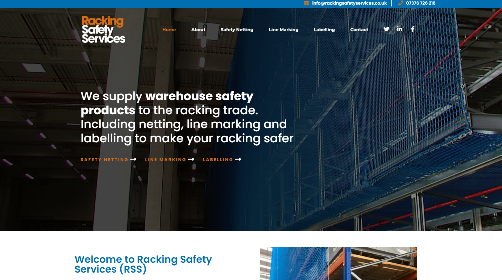 Racking Safety Services Ltd Website