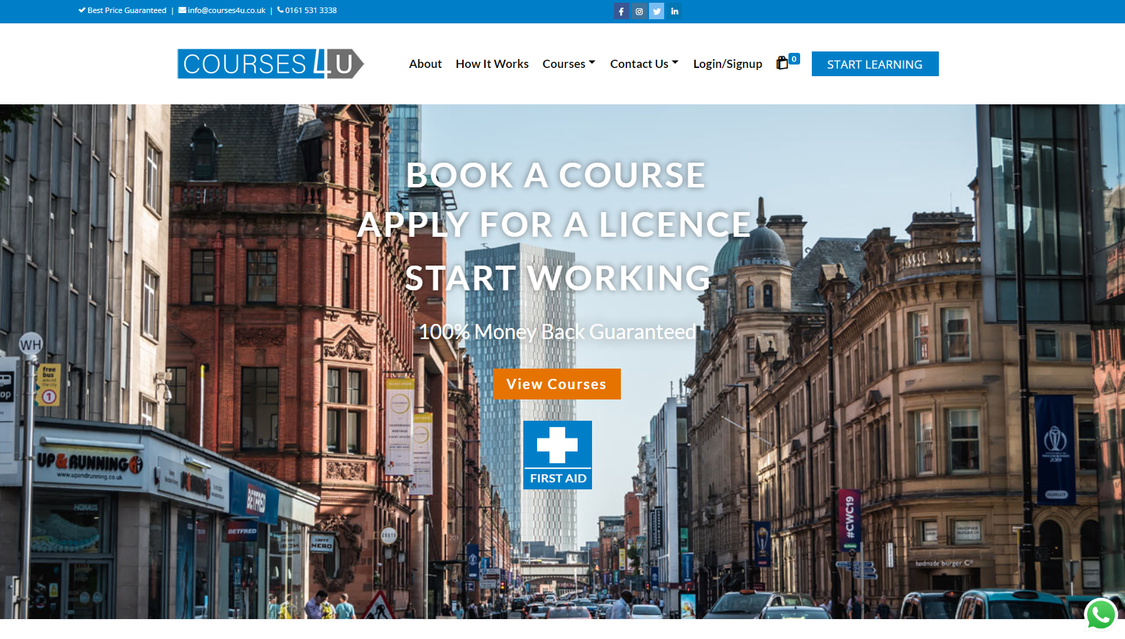 Courses 4u Training Ltd Website