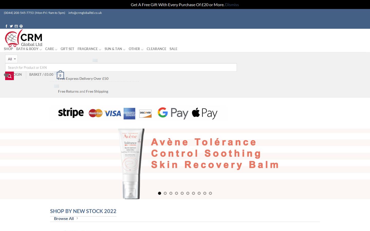 CRM Global Online Store Website