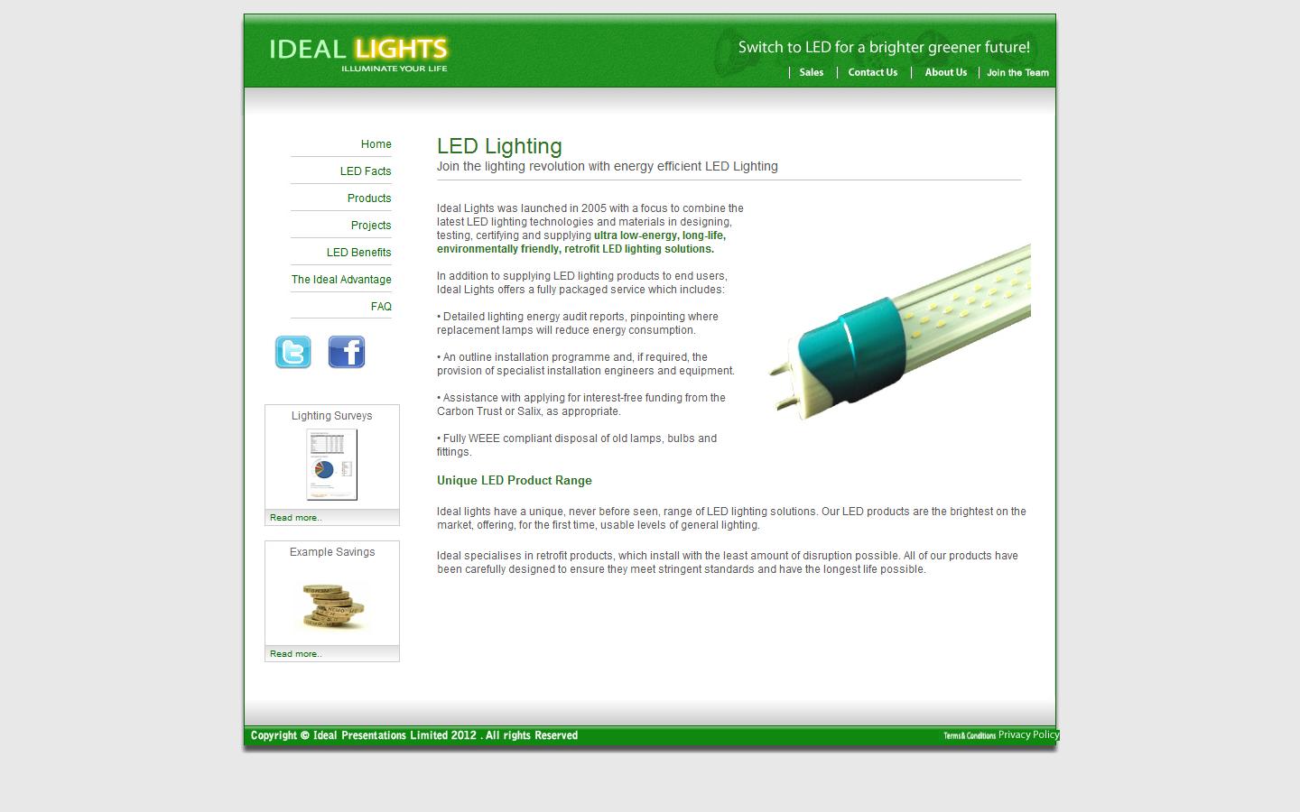 Ideal Lights Website
