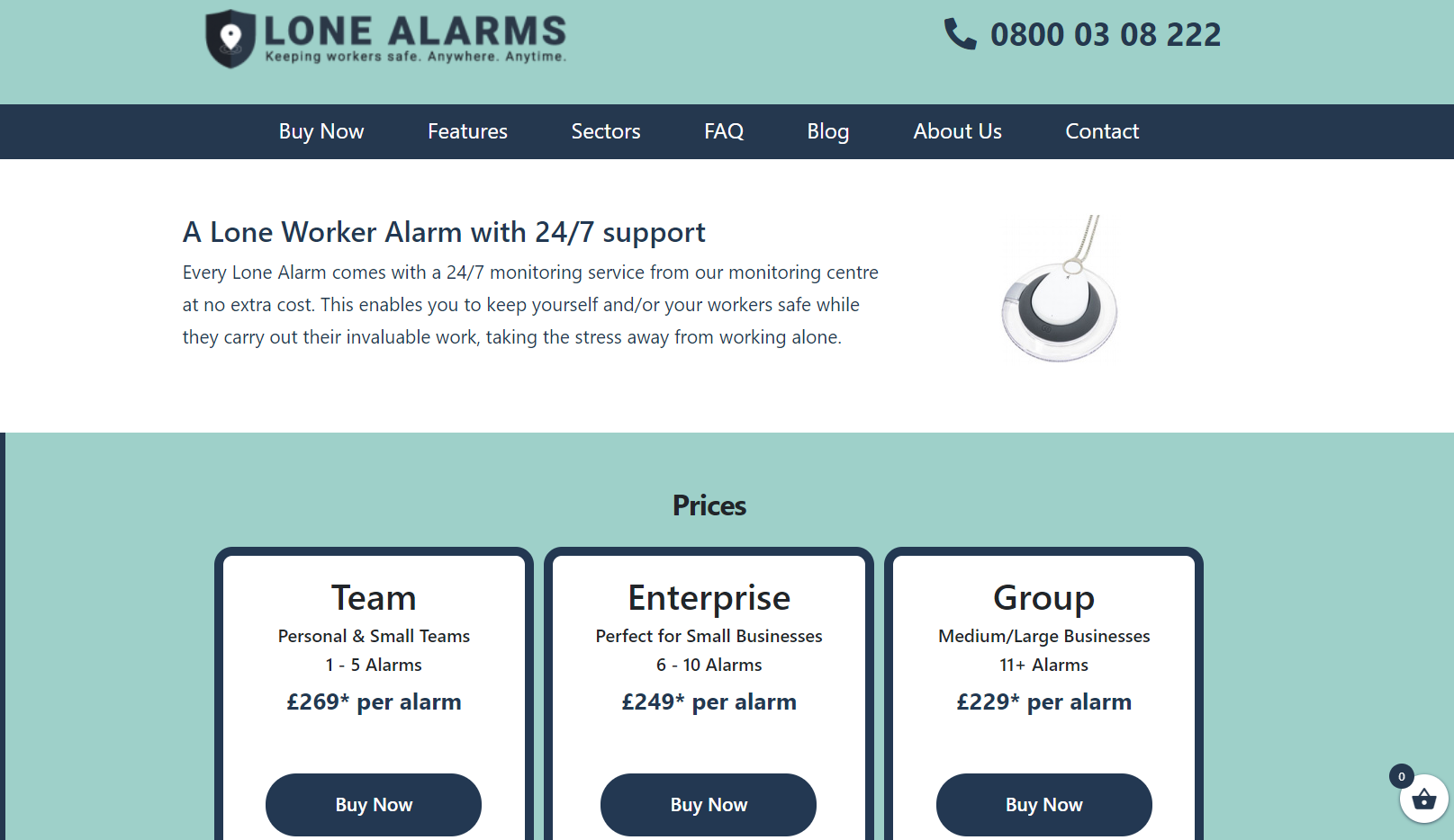 Lone Alarms Website