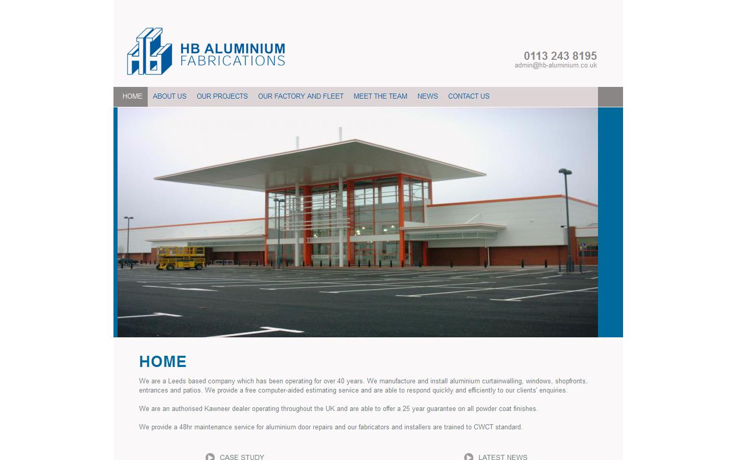 HB Aluminium Fabrications Ltd Website