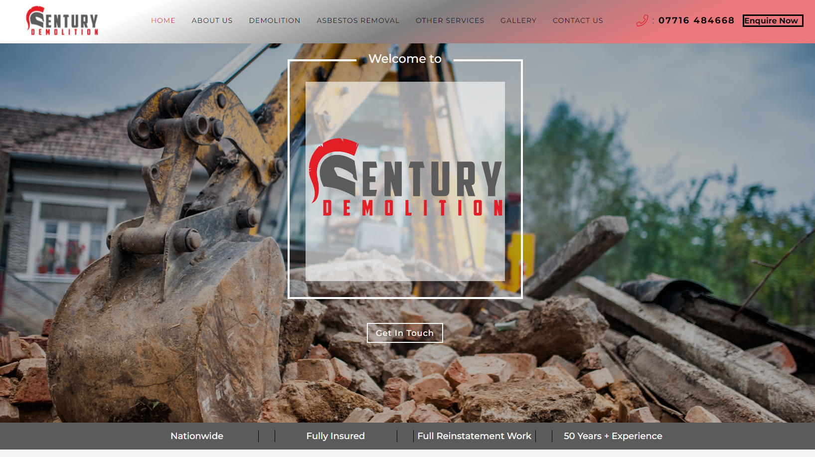 Century Demolition Ltd Website