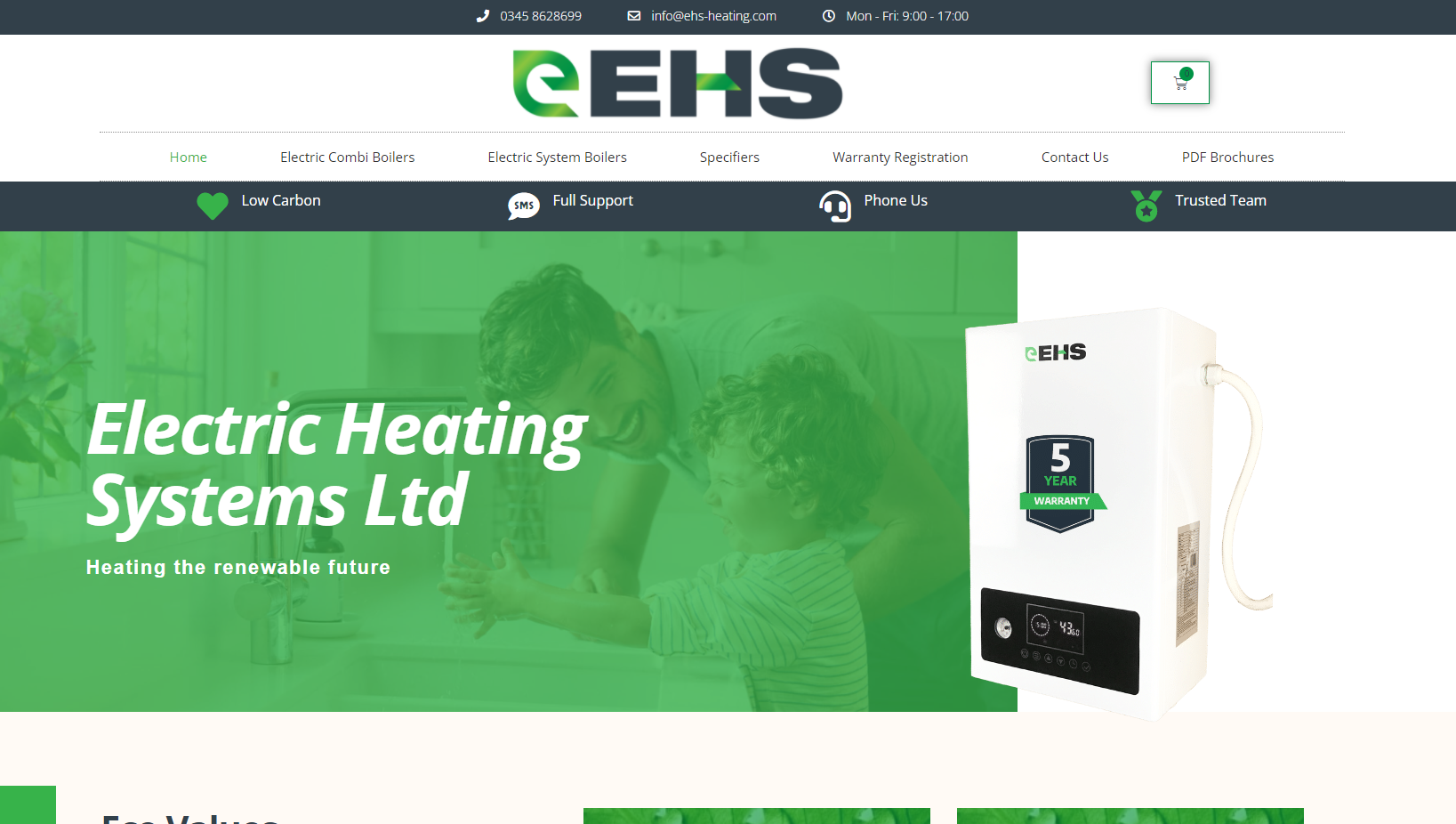 Electric Heating Systems Ltd Website