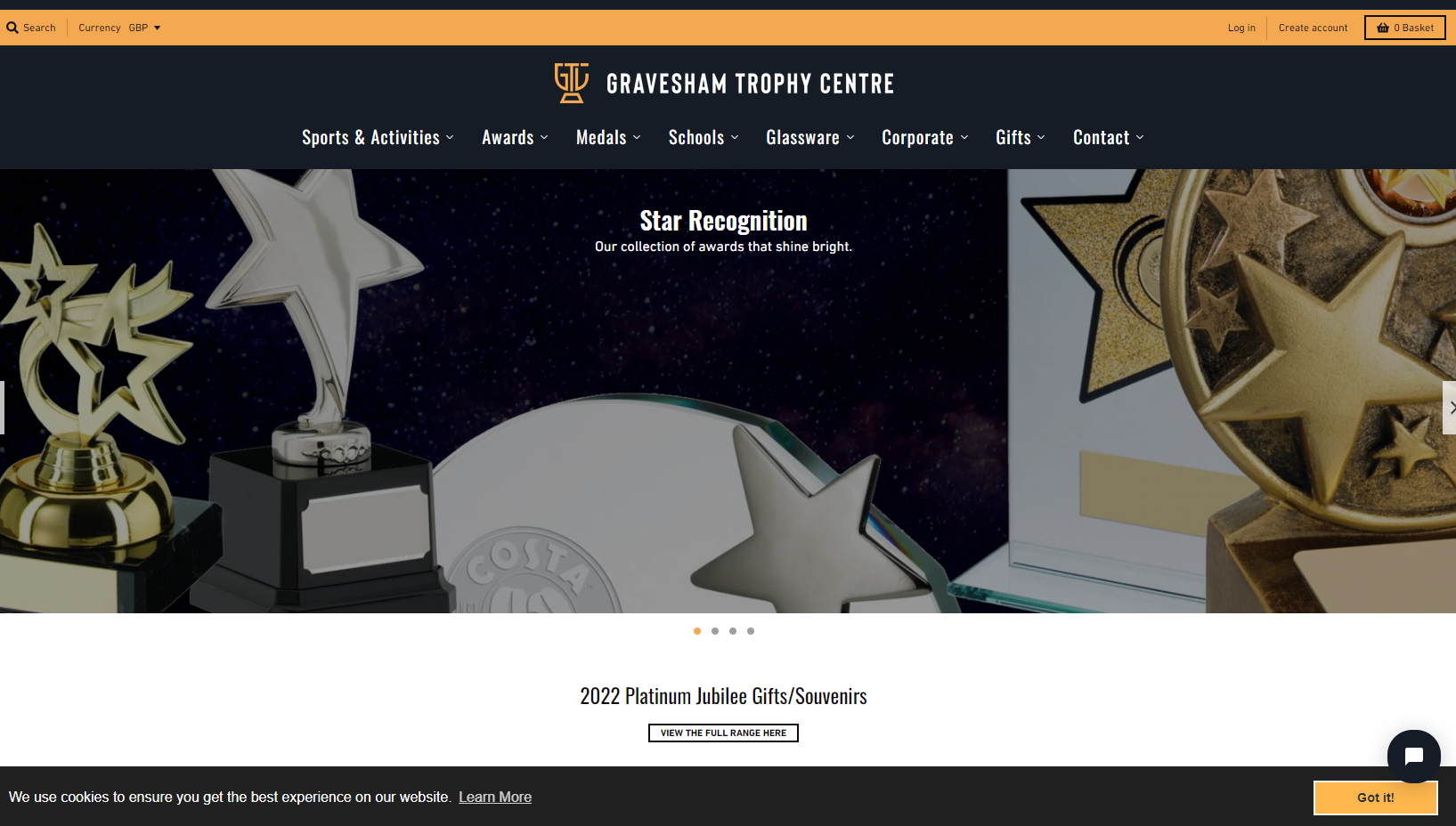 Gravesham Trophy Centre Website