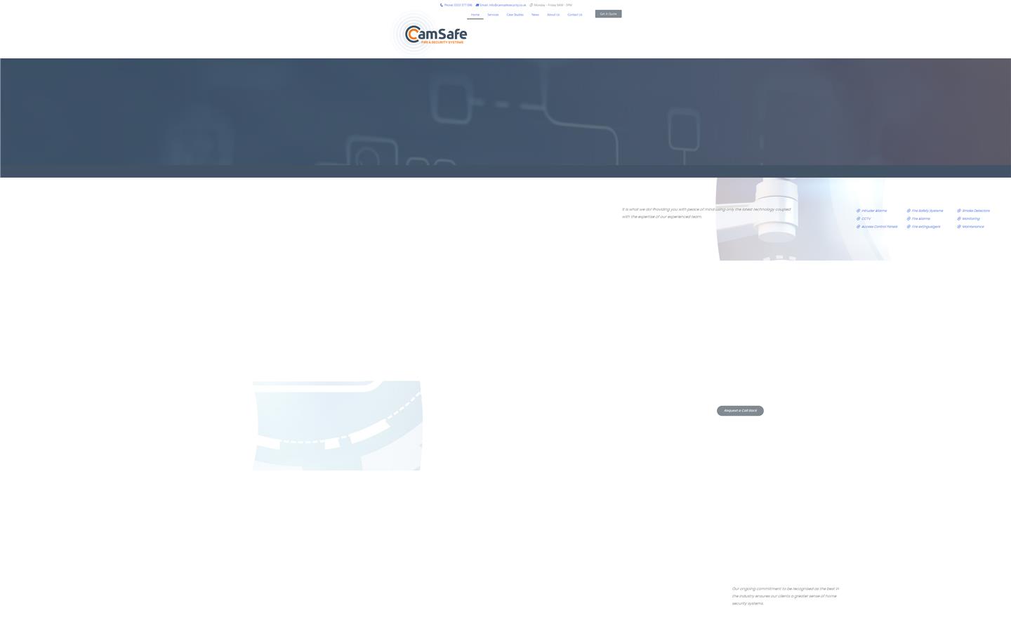 Camsafe Fire & Security Systems Website