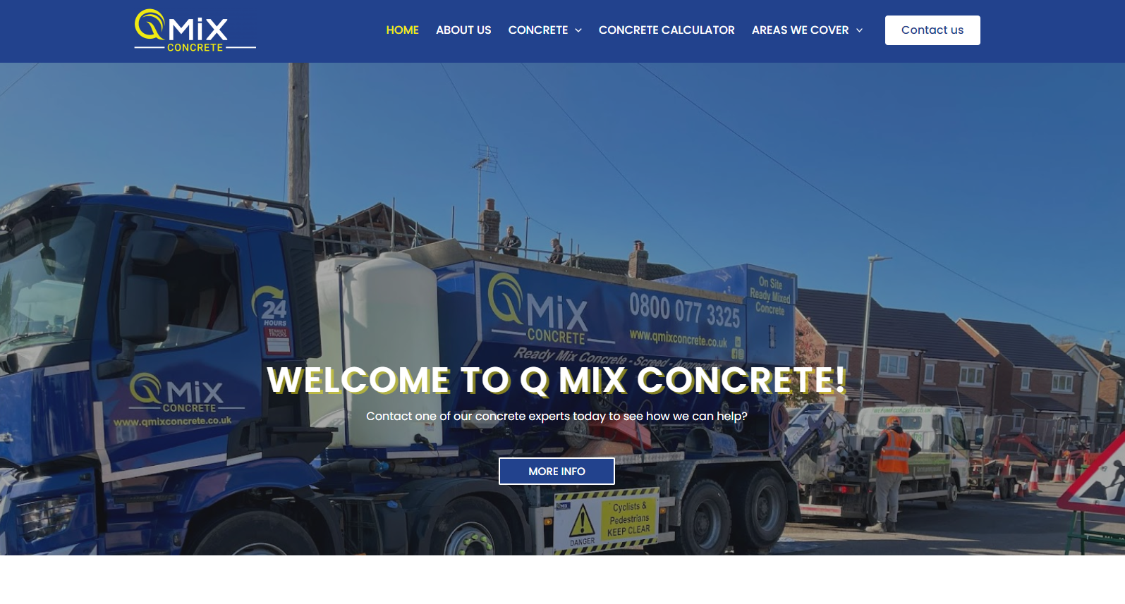 Q Mix Concrete Website