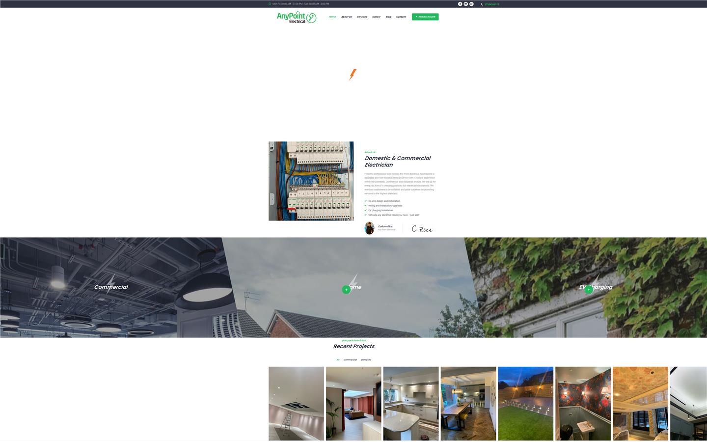 Any Point Electrical Website