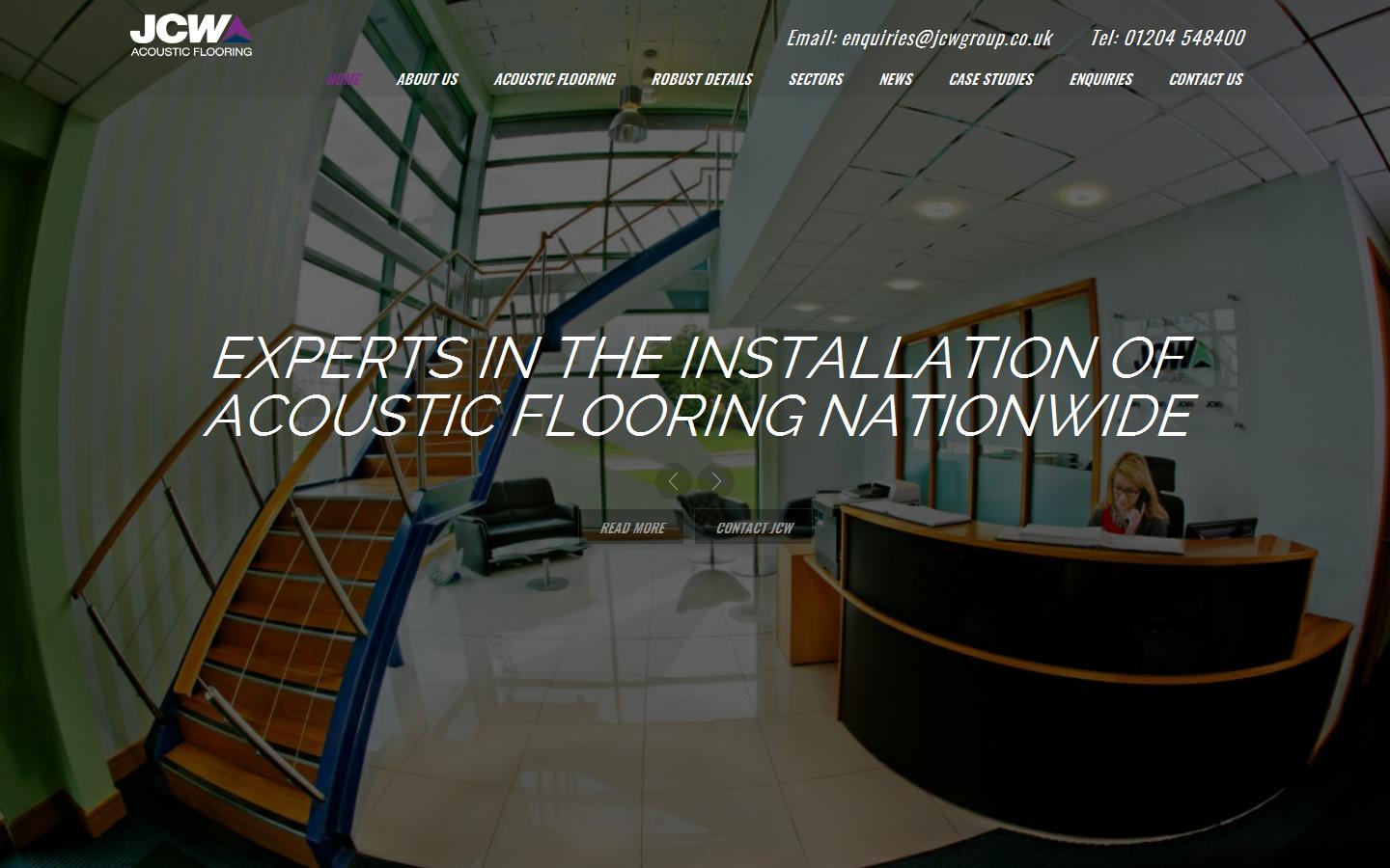JCW Acoustic Flooring Website