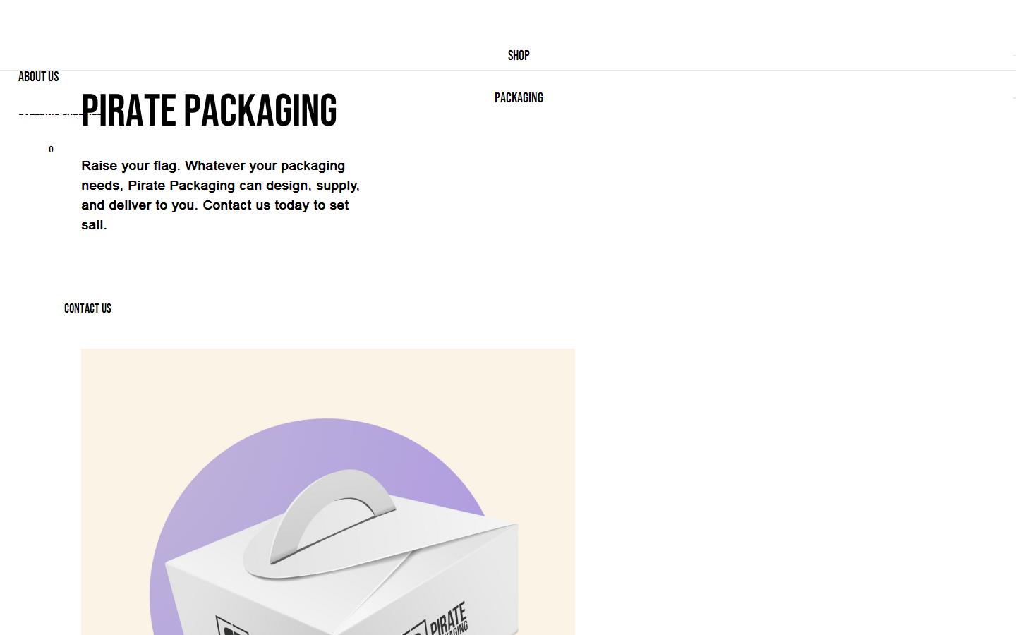 Pirate Packaging  Website