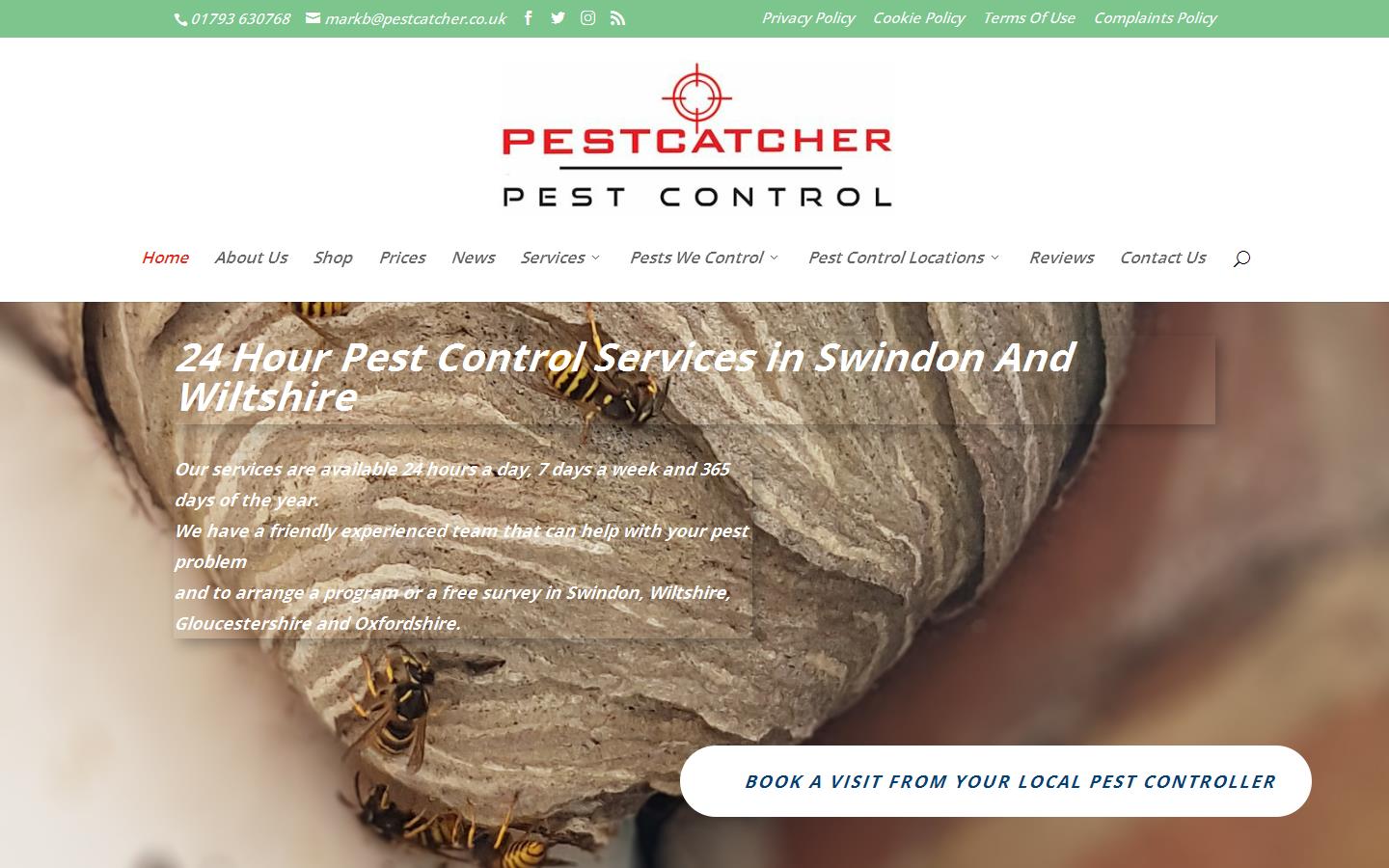 Pestcatcher Pest Control  Website