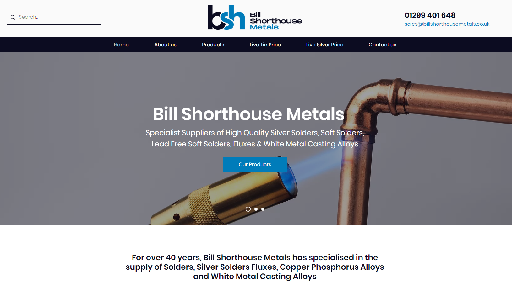 Bill Shorthouse Metals Website