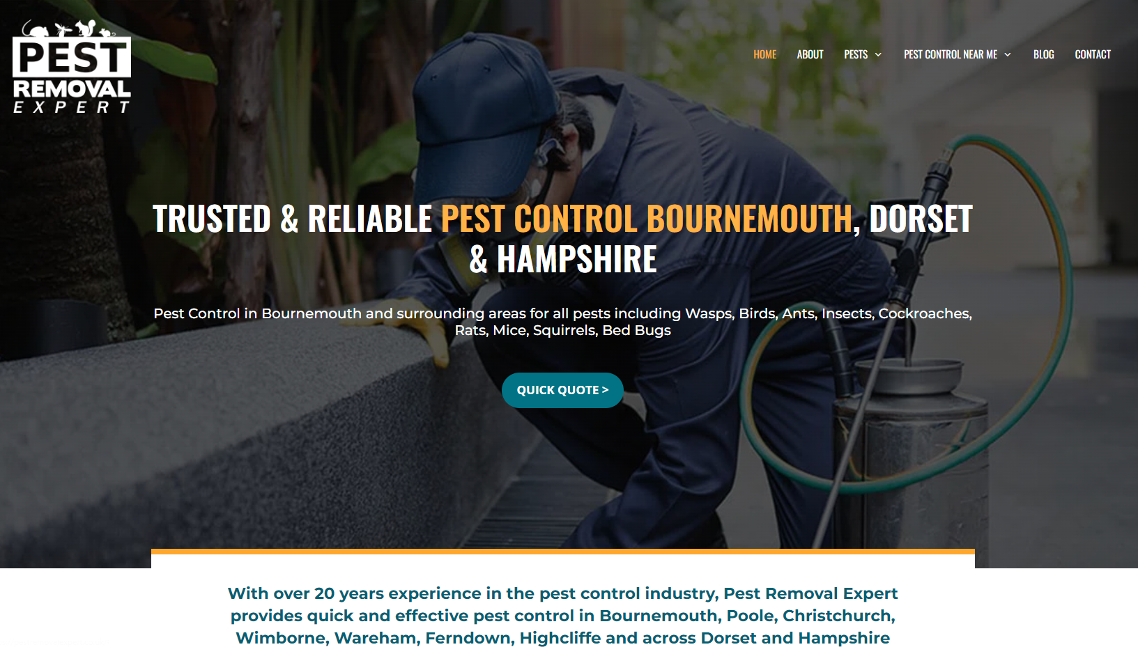 Pest Removal Expert Ltd Website