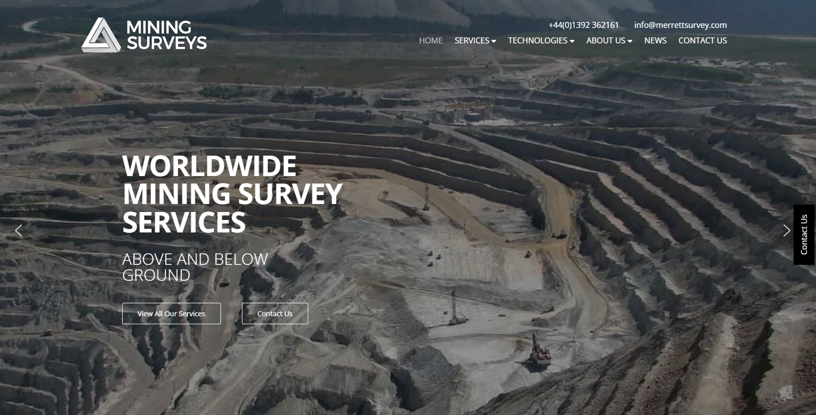 Merrett Mining Surveys Website