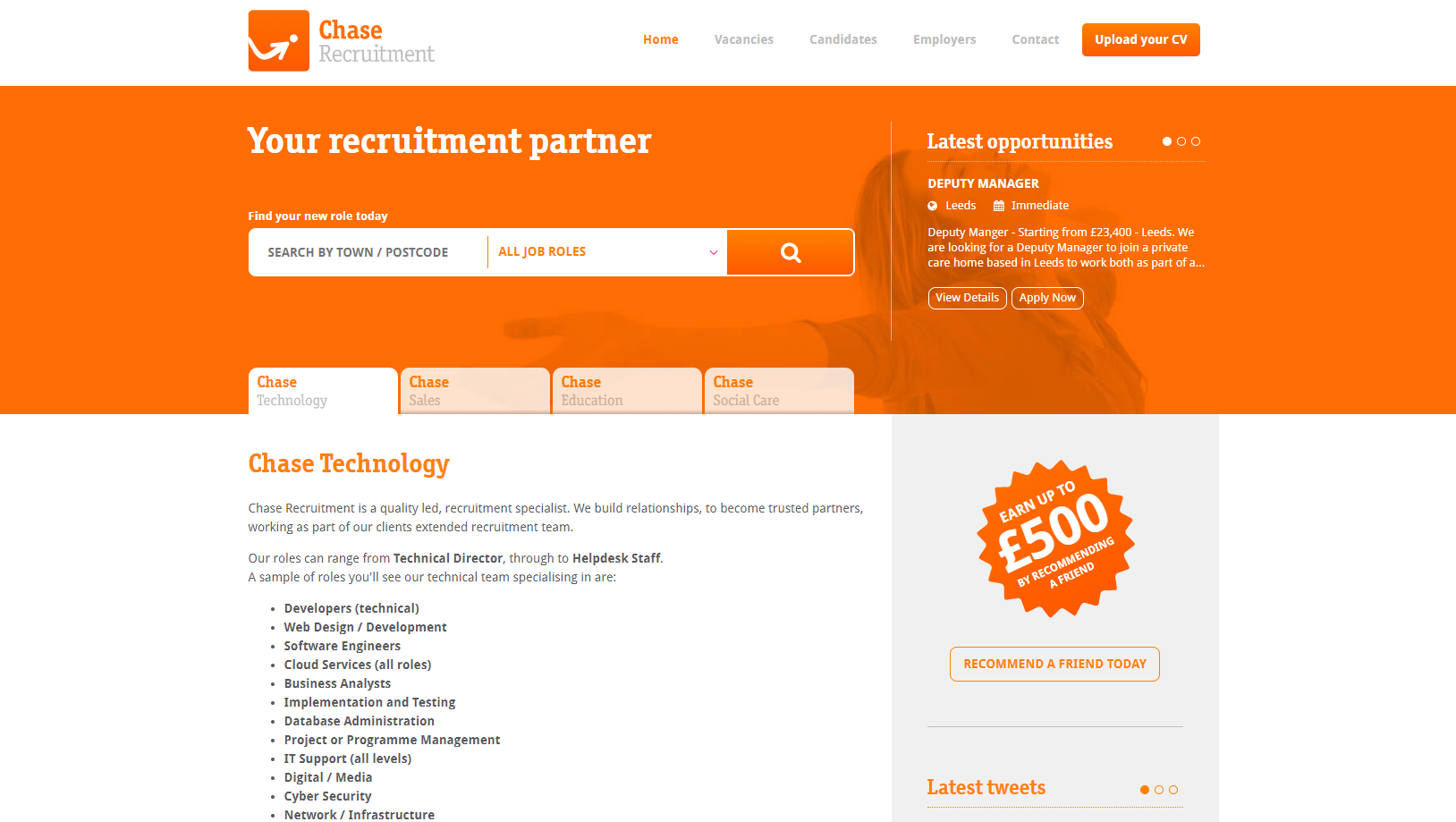 Chase Recruitment Limited Website