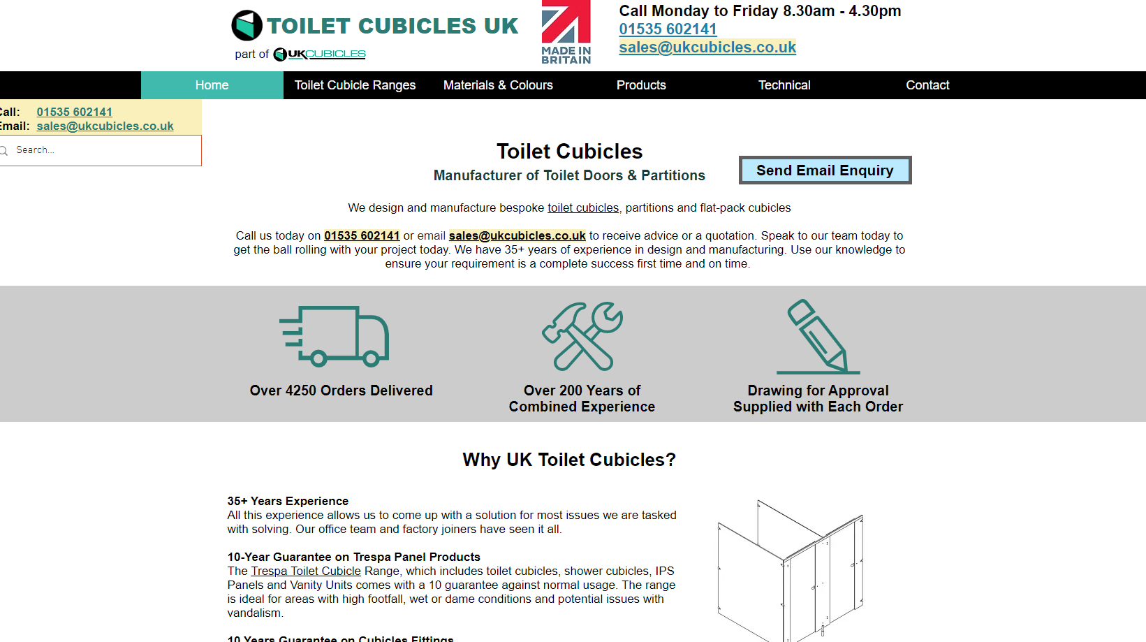 Toilet Cubicles UK Website
