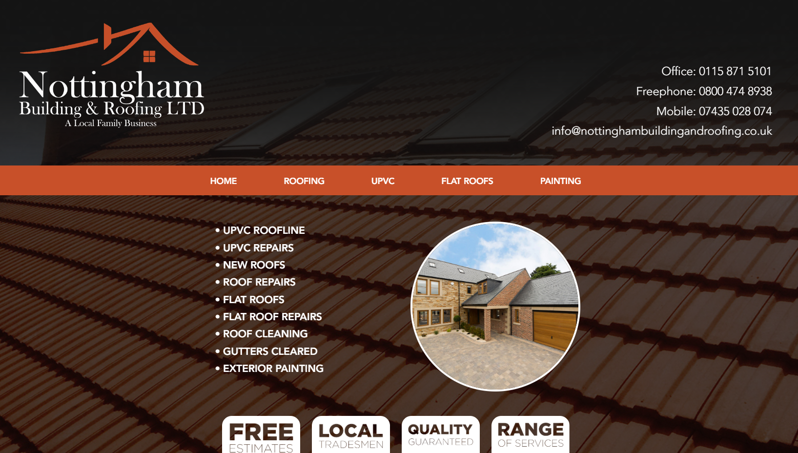 Nottingham building and roofing Ltd  Website