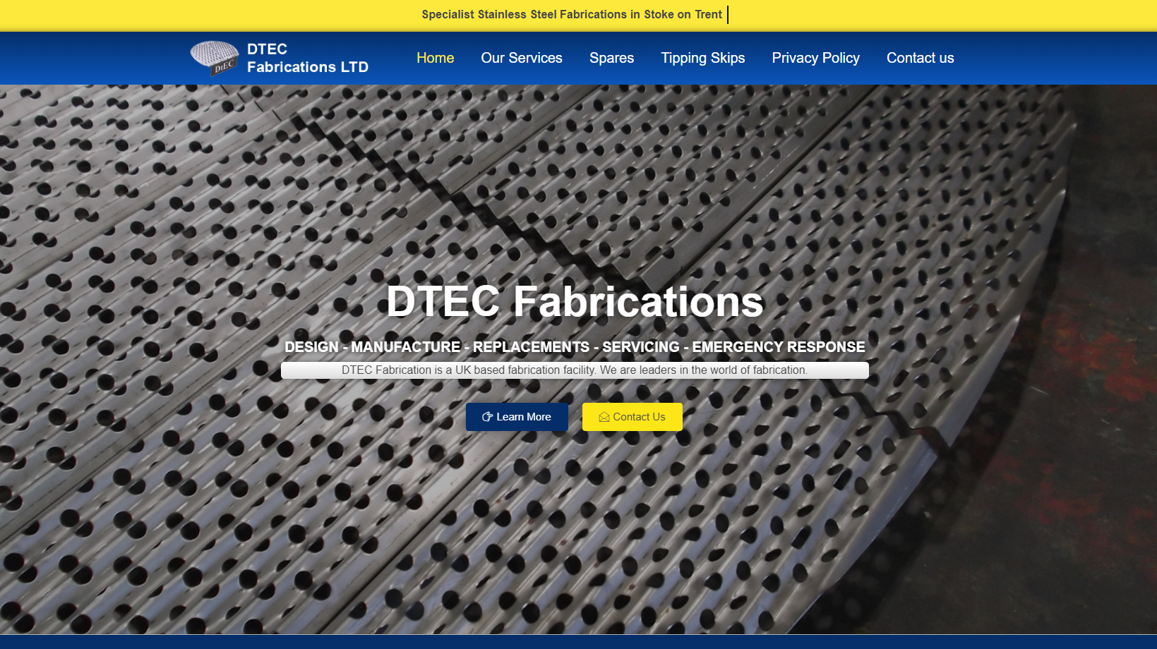D-Tec Fabrication  Website
