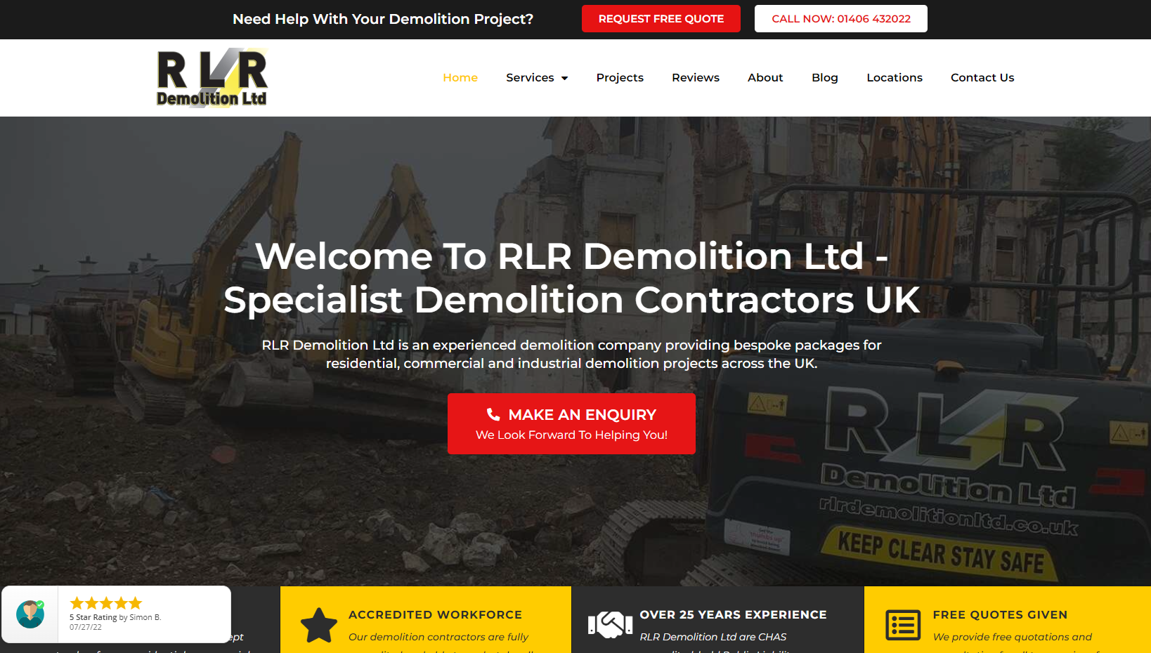 RLR Demolition Ltd Website