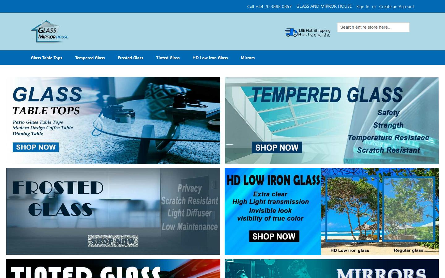 Glass Mirror House Ltd Website