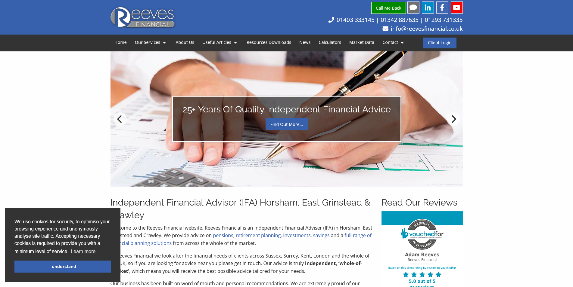 Reeves Financial Website