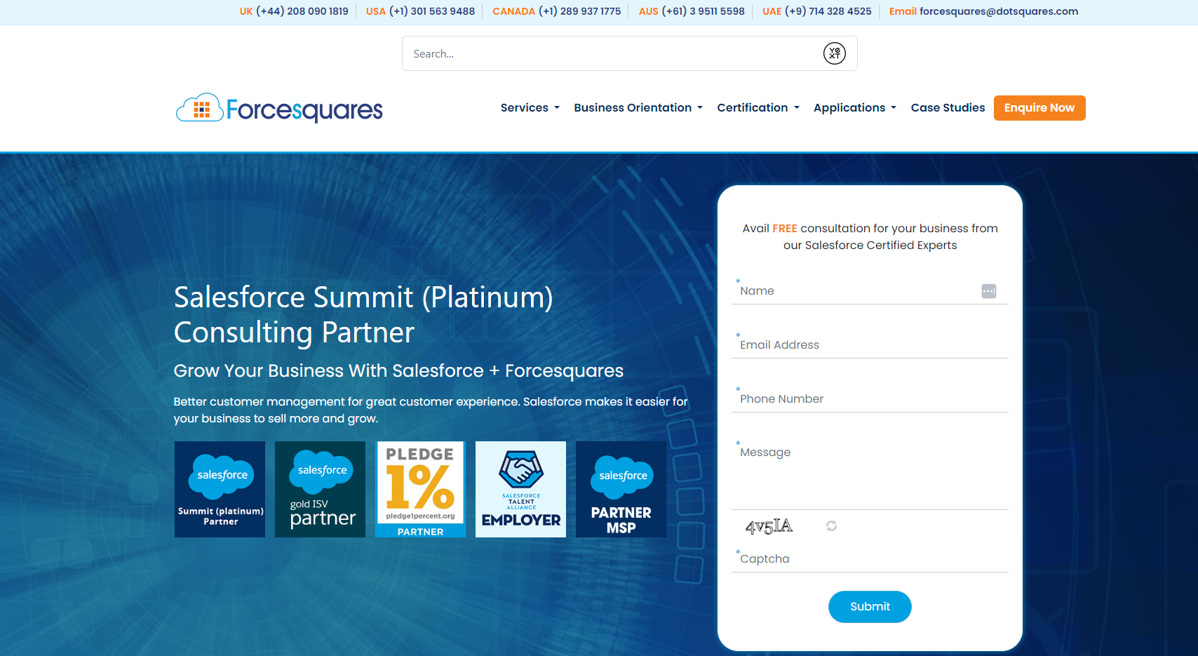 Forcesquares Website