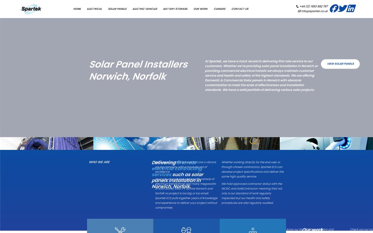 Spartek ECS Solar Panels Website