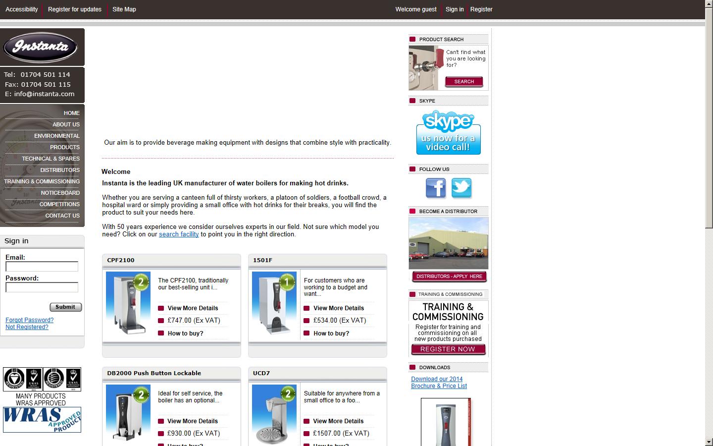 Instanta Ltd Website