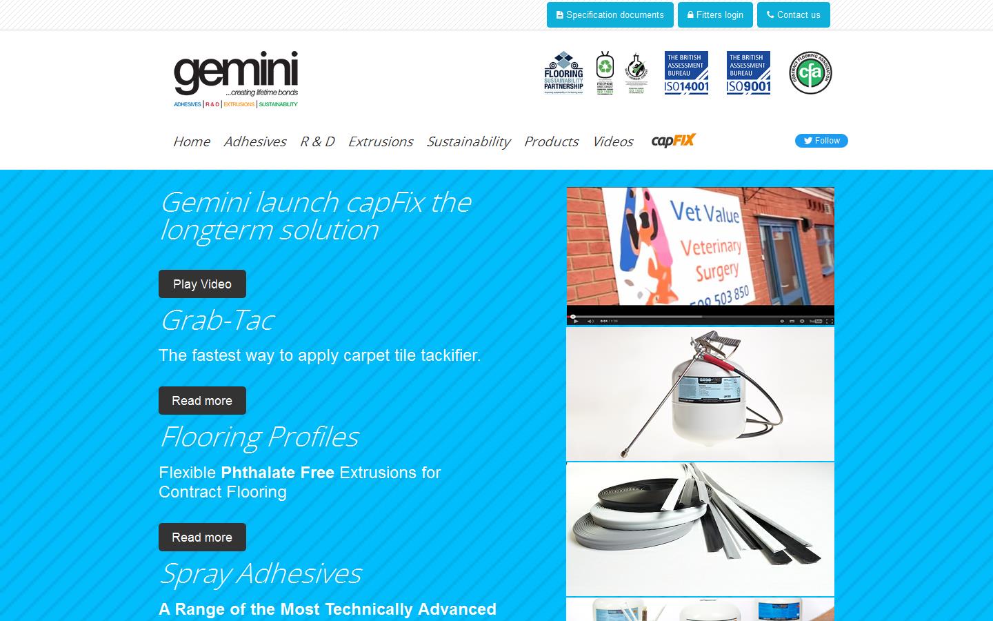 Gemini Adhesives Ltd Website