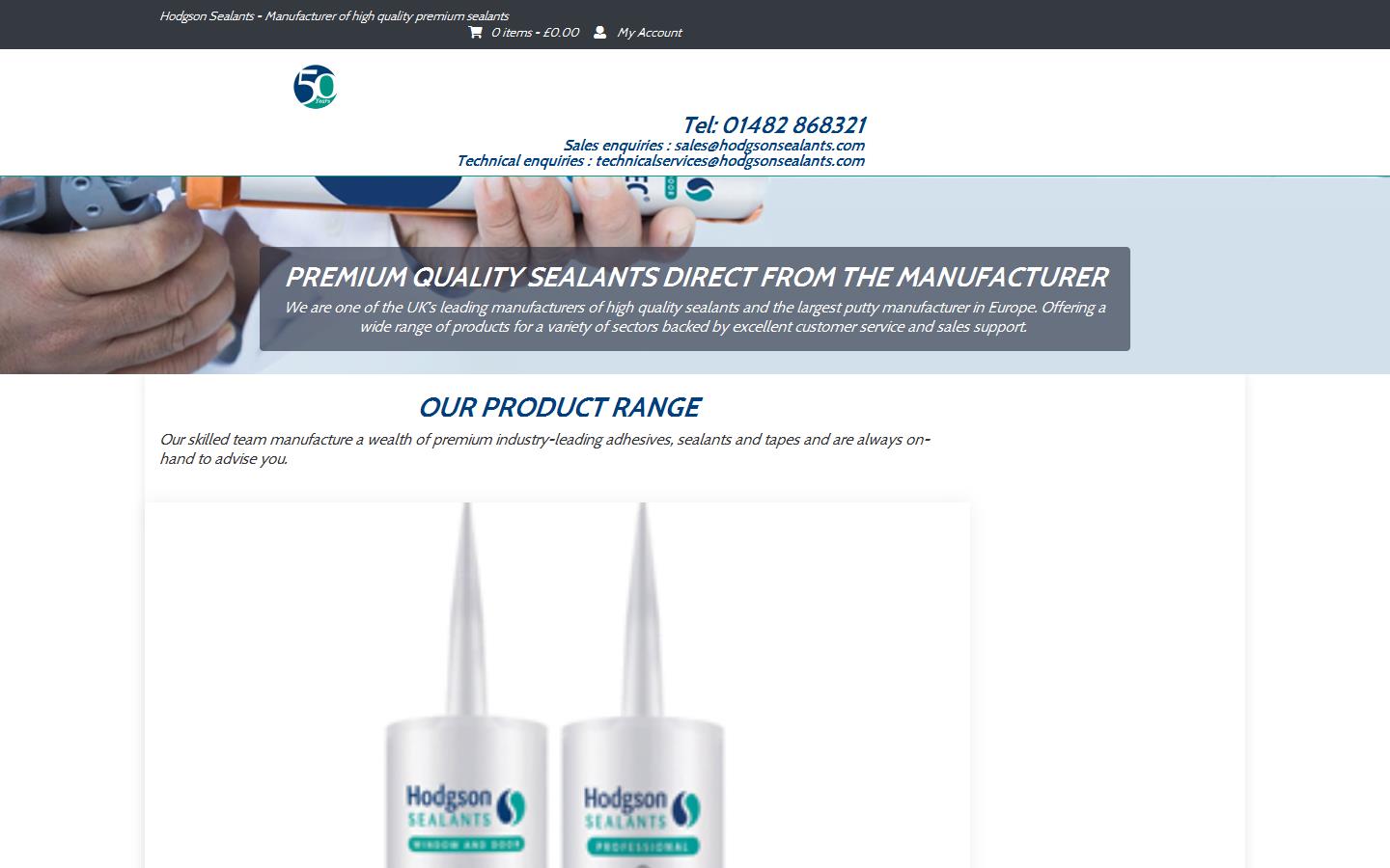 Hodgson Sealants Ltd Website