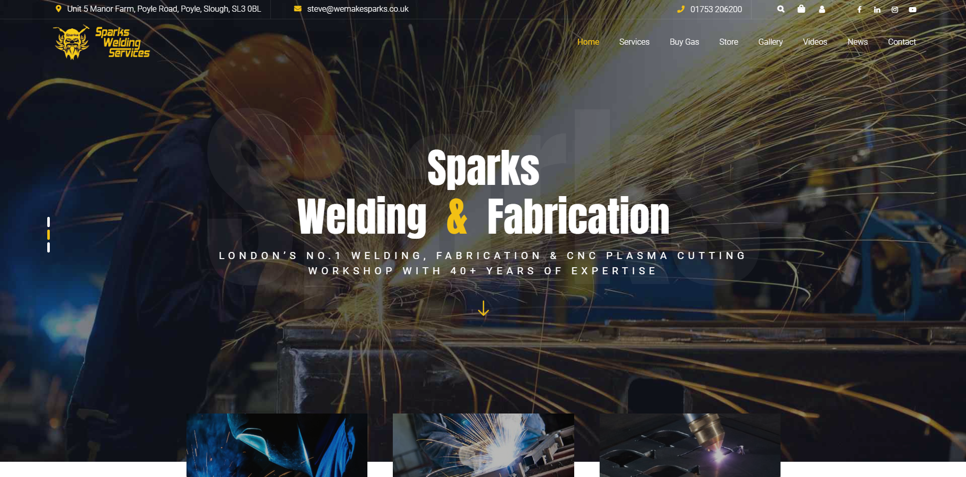 Sparks Welding Services Website