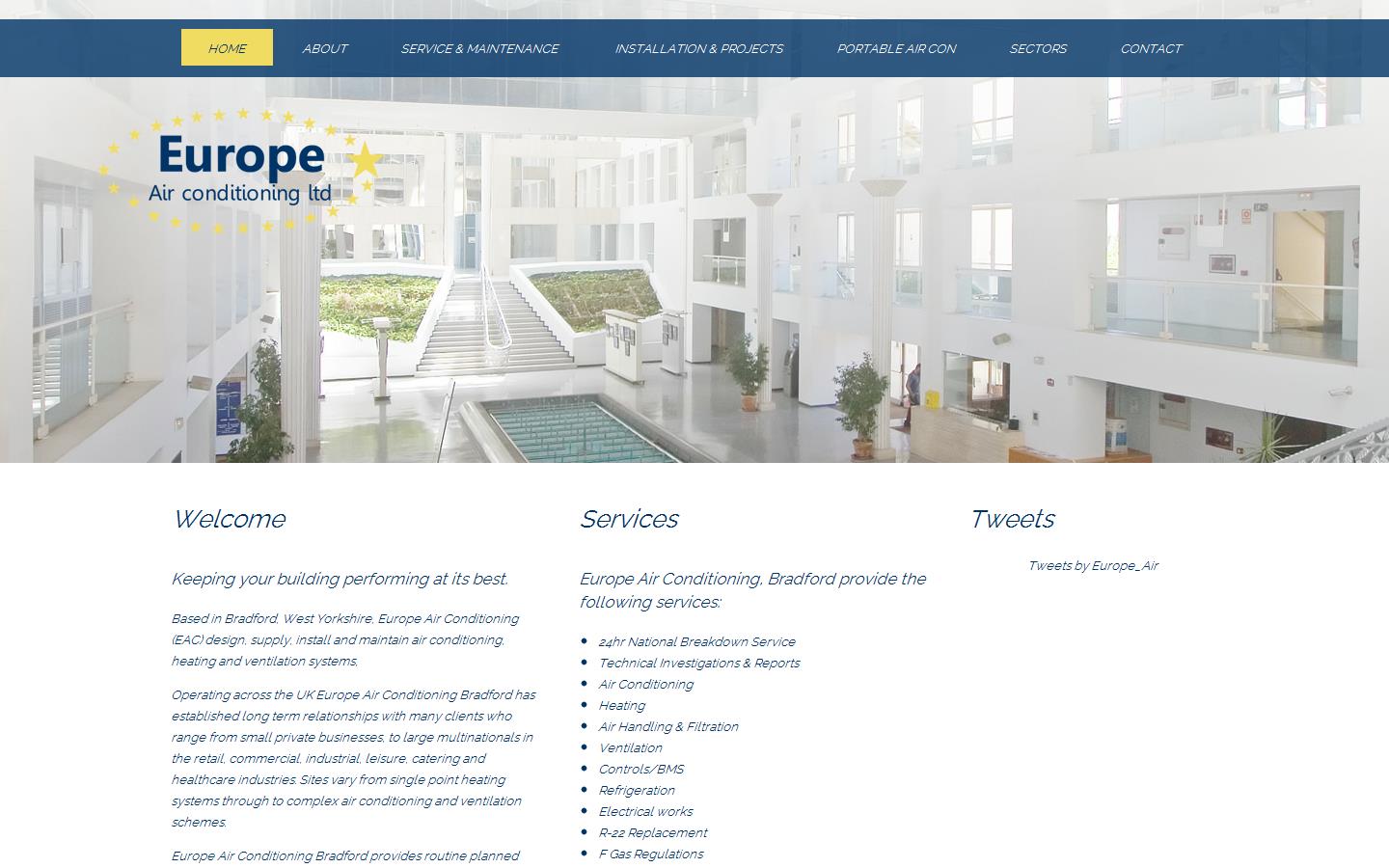 Europe Air Conditioning Ltd Website